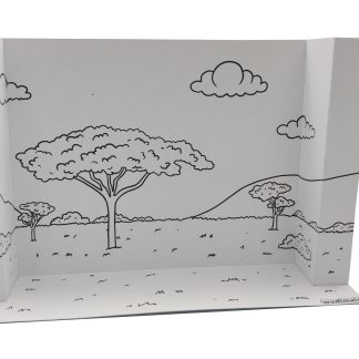 SAVANNAH HABITAT - 3D DIORAMA (B/W)