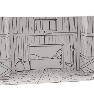 BARN HABITAT - 3D DIORAMA (B/W)